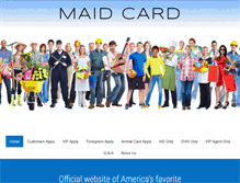 Tablet Screenshot of maidcard.com